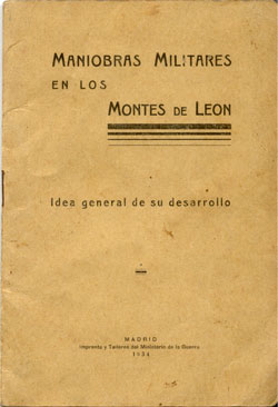 Manual de las Maniobras en los Montes de León. 1934.
